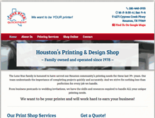 Tablet Screenshot of lonestarquickprint.com